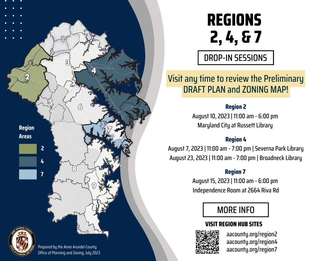Anne Arundel County Releases Draft Plans for Regions 2, 4, and 7